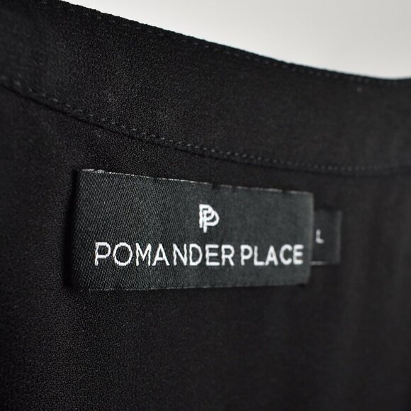 Pomander Place Kenzo Tiered Crepe Black Dress - L - Picture 10 of 11